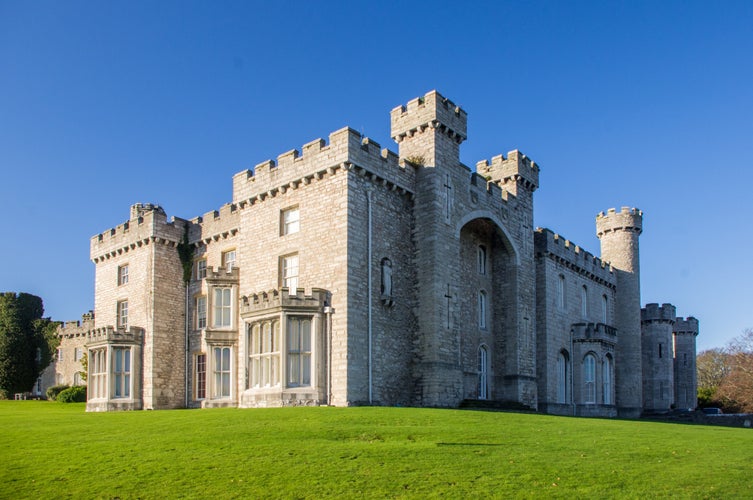 photo of Bodelwyddan Castle, close to the village of Bodelwyddan, near Rhyl, Denbighshire in Wales, was built around 1460 by the Humphreys family of Anglesey.