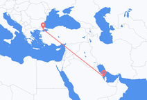 Lennot Bahrainin saarelta, Bahrain Süleymanpaşaan, Turkki