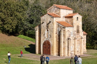 Photo of the Cathedral of Oviedo, Spain, was founded by King Fruela I of Asturias in 781 AD and is located in the Alfonso II square.