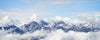 photo of aerial panoramic view of Snowy Nordkette mountain of Innsbruck, Austria.