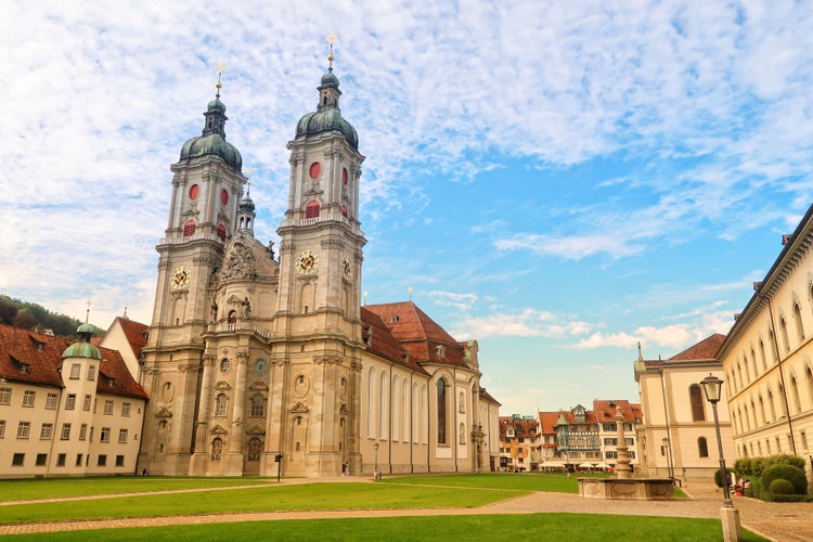 photo of  view of St. Gallen Cathedral is a Roman Catholic church in the city of St. Gallen, Switzerland.