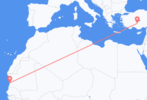 Flyreiser fra Nouakchott, til Konya