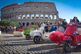 Rooman Vespa-sivuvaunukierroksen kohokohdat iltapäivällä Gourmet Gelato -pysäkillä