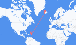 Flyrejser fra Saint Kitts, Saint Kitts og Nevis til Reykjavík, Island