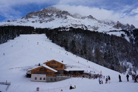 Photo of aerial view of Andalo, turistic town in the Dolomites, Trentino, Italy.