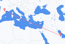 Lennot Bahrainin saarelta, Bahrain Carcassonneen, Ranska