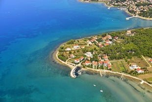 City of Zadar aerial panoramic view.