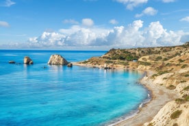 Photo of aerial view of Ayia Napa cityscape, Cyprus.