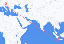 Flyg från Shire of Christmas Island till Rijeka