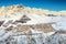 Photo of aerial view of spectacular winter landscape and mountain ski resort in French Alps ,Alpe D Huez, France.