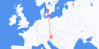 Voli dalla Slovenia alla Danimarca