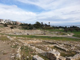 Photo of the seafront and the city of Limassol on a Sunny day, Cyprus.