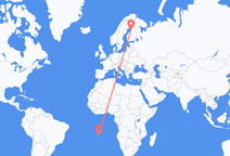 Flyrejser fra Jamestown til Oulu