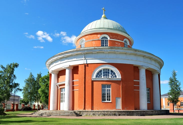 Hamina, Finland. The unique round church of St.. Peter and Paul, 1937.