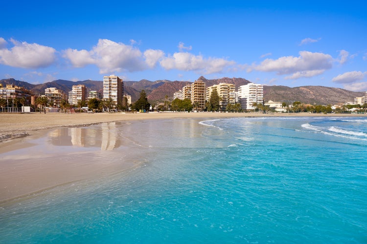 Photo of Benicassim Voramar playa beautiful beach in Castellon of Spain.