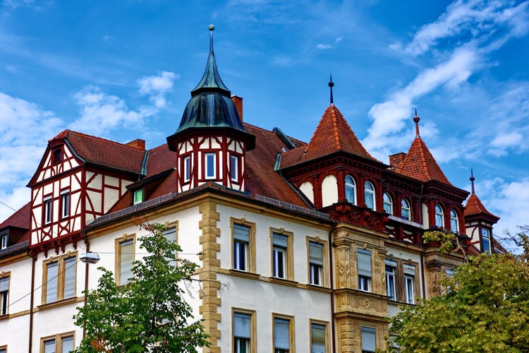 Photo of warm day in the city of Erlangen, Germany.