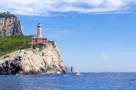 Tour privado en barco de 3 horas por Capri con parada para nadar