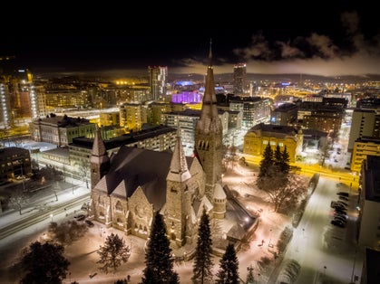 Tampere Cathedral (Tampereen tuomiokirkko in Finnish) is a Lutheran church in Tampere, Finland. The cathedral was built between 1902 and 1907 in national romantic style