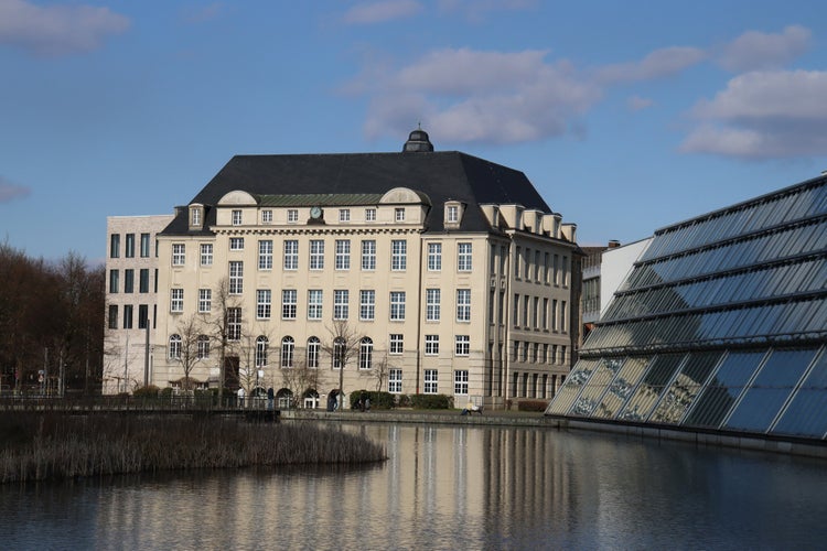 Photo of building behind the labor court in Gelsenkirchen, Germany.