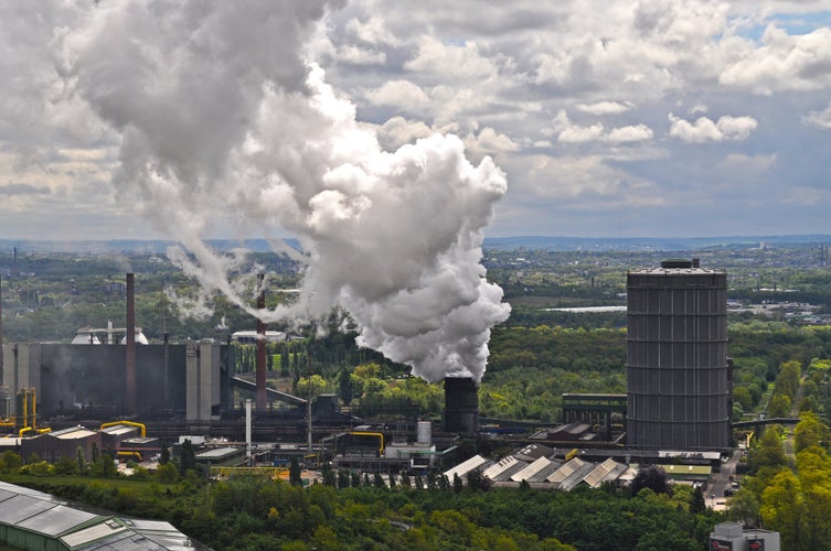 photo of view of Industry in the city of Bottrop, Germany.