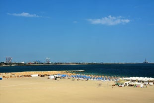 Photo of aerial view of Saturn Beach from Constanta County, Romania.