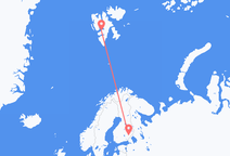 Flyg från Nyslott, Finland till Svalbard, Svalbard och Jan Mayen