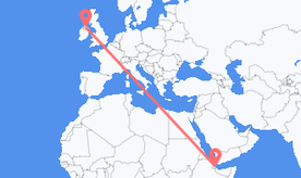 Flights from Djibouti to Northern Ireland