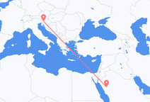 Vols d'Al-`Ula pour Ljubljana