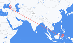 Voos de Luwuk, Indonésia para Trebizonda, Turquia