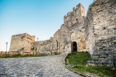 Photo of fortress main gate, Berat Castle, Berat, Albania.