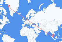 Flyrejser fra Singapore, Singapore til Upernavik, Grønland