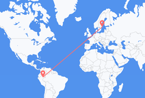 Vluchten van Iquitos naar Stockholm