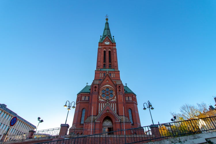 The beautiful trinity church in the city of Arendal, Norway.