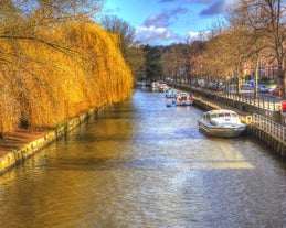 Photo of Worcester Cathedral and the River Severn, Worcester, Worcestershire, England.