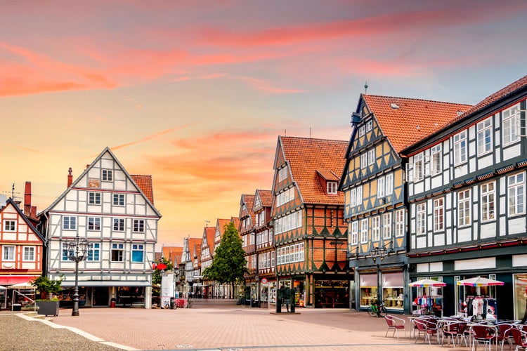 Photo of old city of Celle, Lower Saxony, Germany.