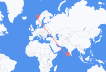 Vols de Malé, Les Maldives pour Ørland, Norvège