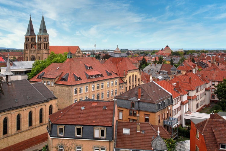 Photo of view over landau in the palatinate .