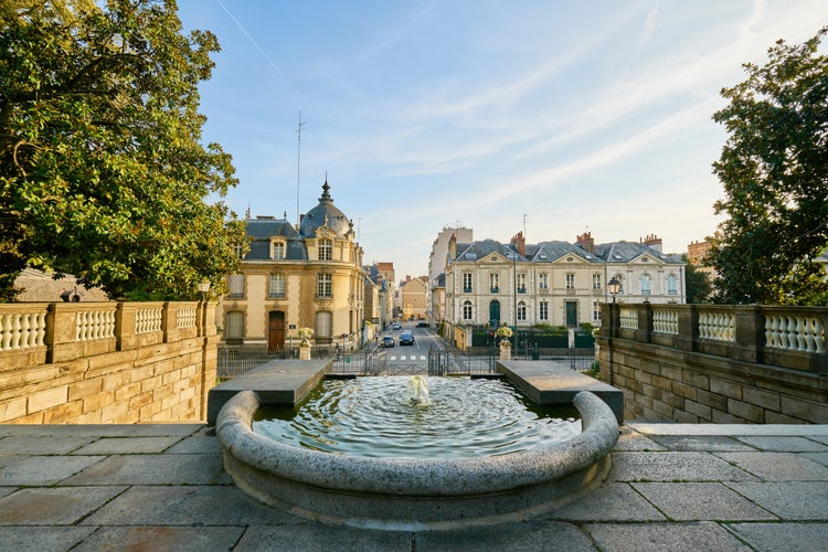 Photo of entrance of thabor park, Rennes city, Brittany, France.