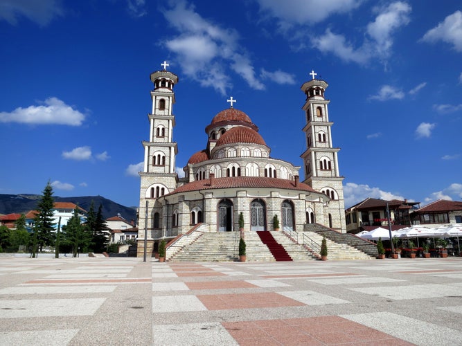 Orthodox Cathedral "Resurrection of Christ" in Korçë, Albania.