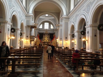16th century basilica dedicated to Santa Maria degli Angeli alle Croci on the Veterinaria street in Napoli, Italy