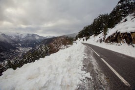 photo of Mountains in Androrra and ski cable car over the valley of Soldeu - Pas de la Casa.