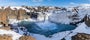 photo of view ofAldeyjarfoss waterfall in winter, Iceland.