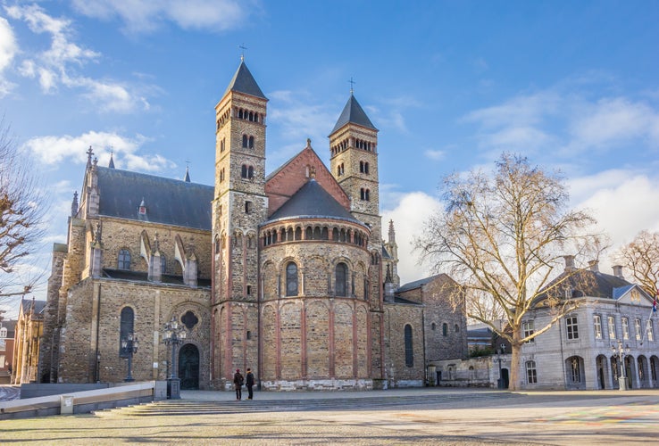 Saint Servatius church at the Vrijthof in Maastricht, Netherlands