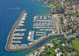 photo of an aerial view of Château de la Napoule and Mandelieu-la-Napoule is a commune in the Alpes-Maritimes department in the Provence-Alpes-Côte d'Azur region in southeastern France.