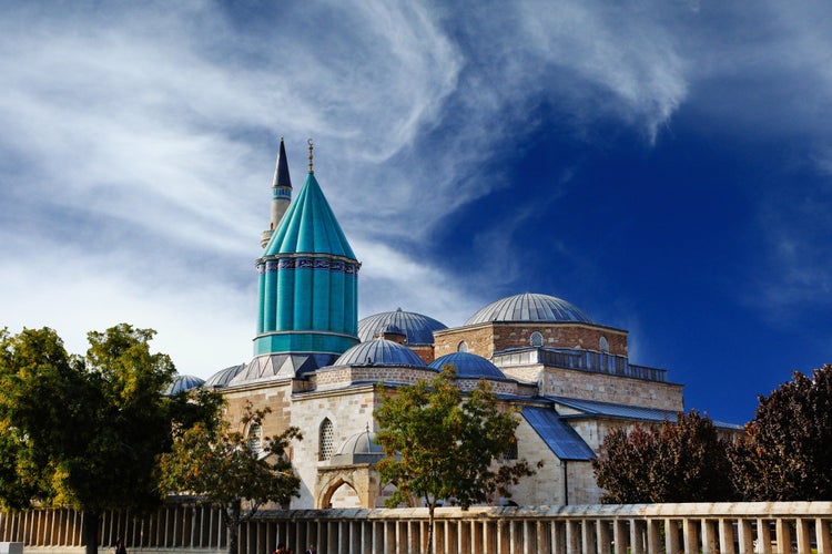 Photo of Mevlana Celaddiin-i Rumi Mosque and Tomb in Konya, Turkey.