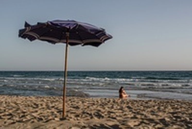 Photo of woman on the beach in Formia Italy