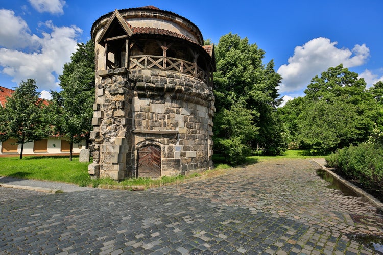 Direction post in Halberstadt, Germany