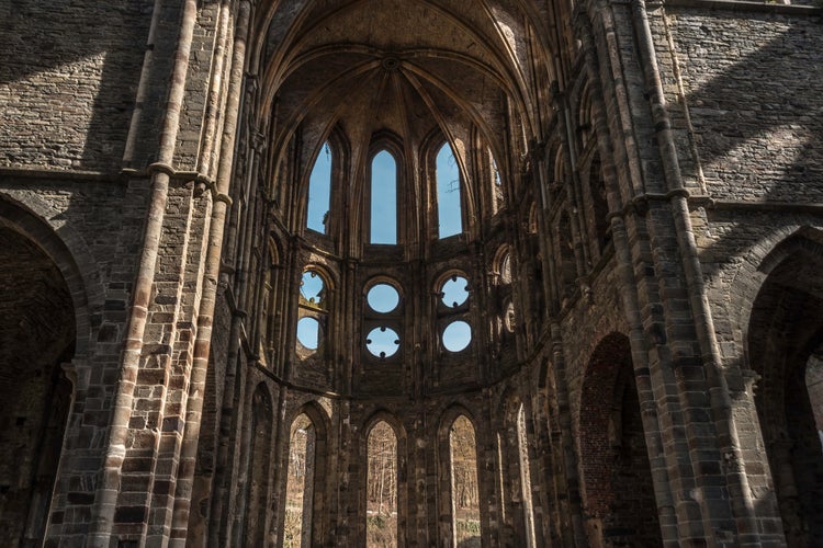 photo of view of Interior view of the Villers-la-Ville Abbey (Ruin), in Belgium.