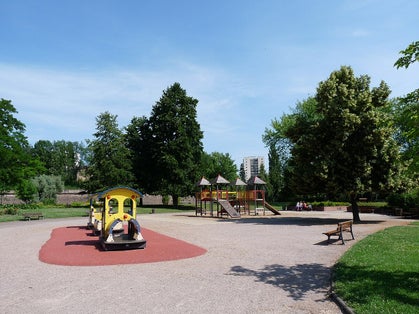 photo of playing area at the Parc de la Citadelle in Strasbourg, France.