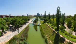 Photo of View on Peniscola from the top of Pope Luna's Castle , Valencia, Spain.